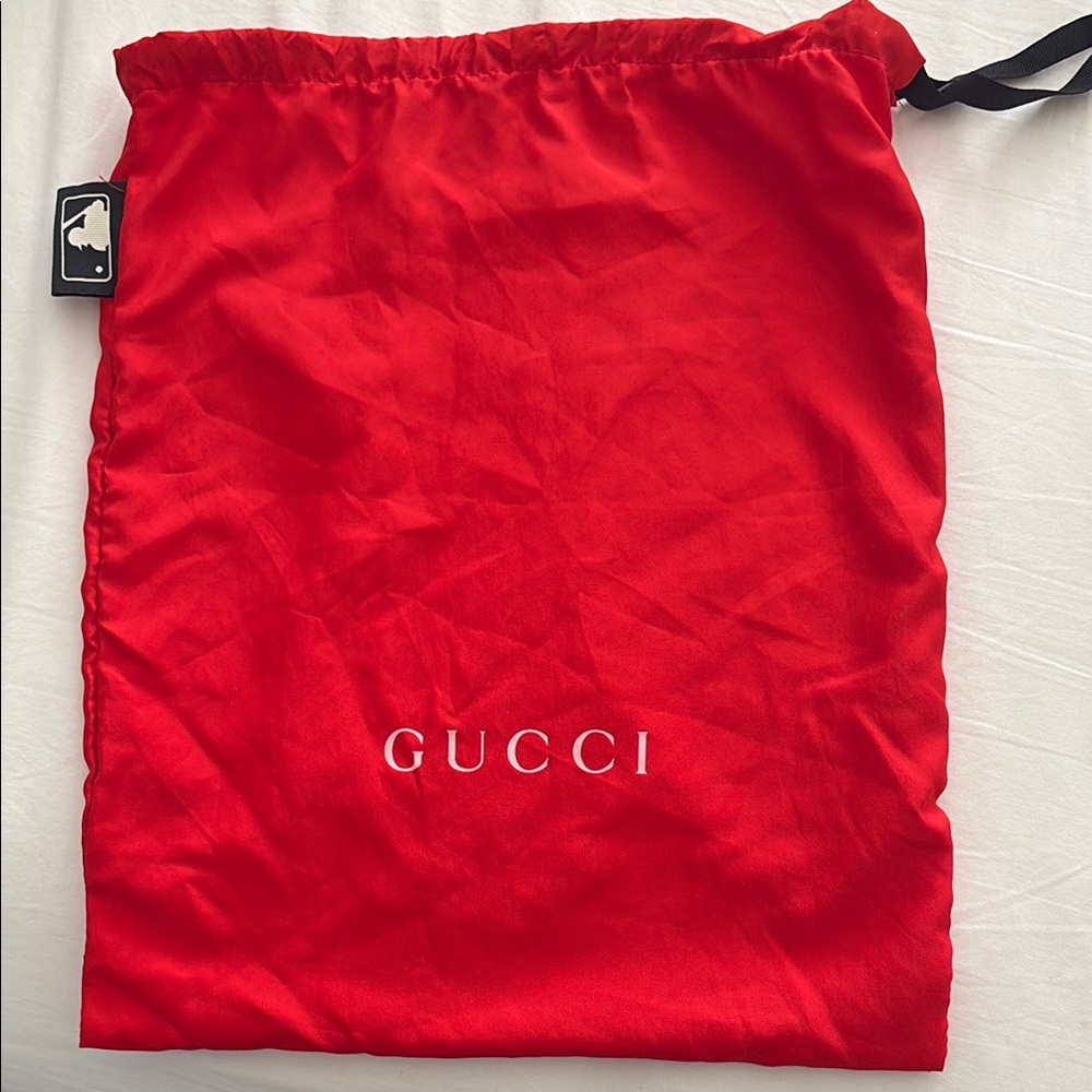 Gucci Scarlet Red Dust Bag. MLB collaboration